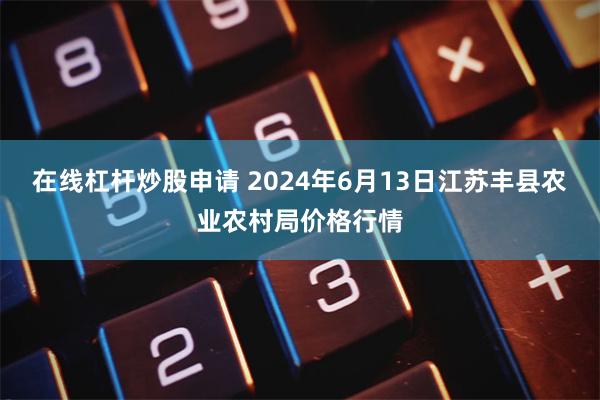 在线杠杆炒股申请 2024年6月13日江苏丰县农业农村局价格行情