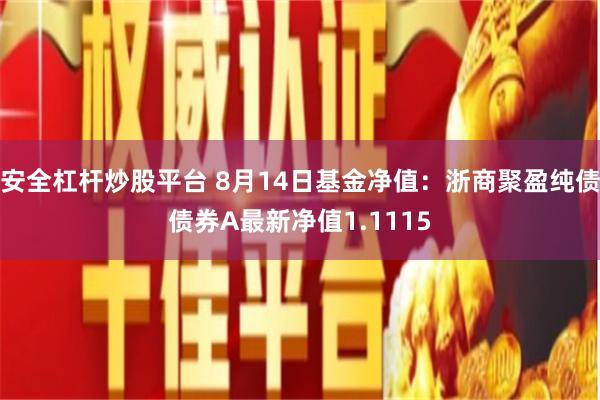 安全杠杆炒股平台 8月14日基金净值：浙商聚盈纯债债券A最新净值1.1115